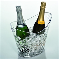 Champagne bowle i klar akryl (2 flasker) "Gondol"