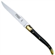 Laguiole Tradition Steak Kniv i Sort Horn med 2 Messing Kraver