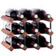 Mensolas-Vinreol i Mørkbejdset Fyrretræ - 9 flasker